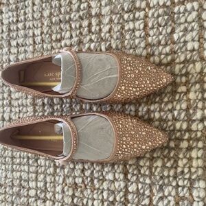 Kate Spade Maya Crystal Flat in Mochi Pink size 10